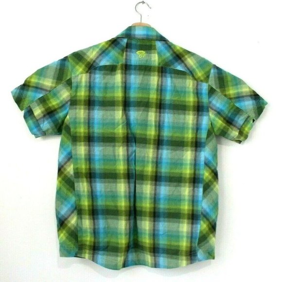Mountain Hard Wear Mens Medium Short Sleeve Pearl Snap Button Up Summer Shirt - Picture 6 of 7